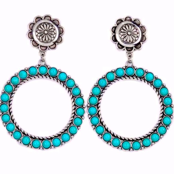 🔵🩵🔵 “PLAYFULLY PRAIRIE” BLUE POST EARRINGS ~ PAPARAZZI❗️🔵🩵🔵 BEAUTIFUL❗️ - Picture 2 of 4